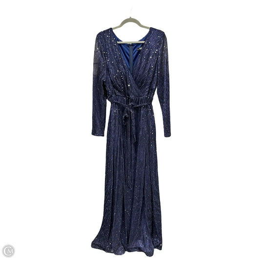 Dress Party Long By Clothes Mentor In Blue, Size: 3x