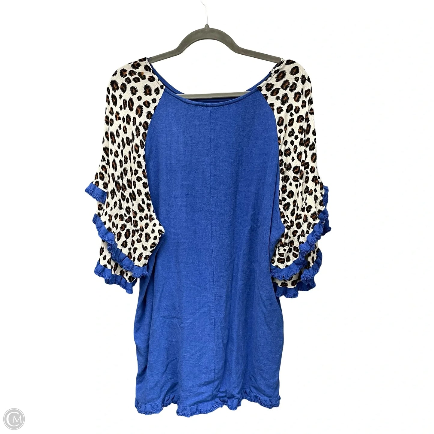 Top Short Sleeve By Umgee In Blue, Size: L