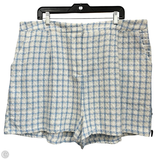 Shorts By Boohoo Boutique In Blue & White, Size: 18