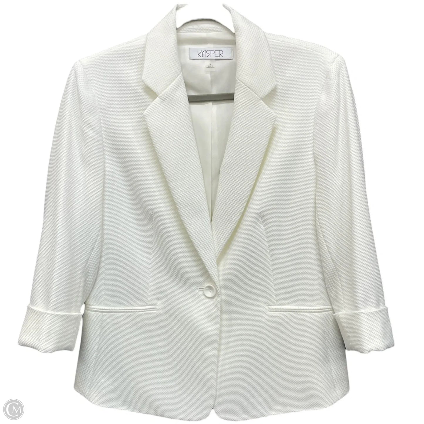 Blazer By Kasper In White, Size: 4