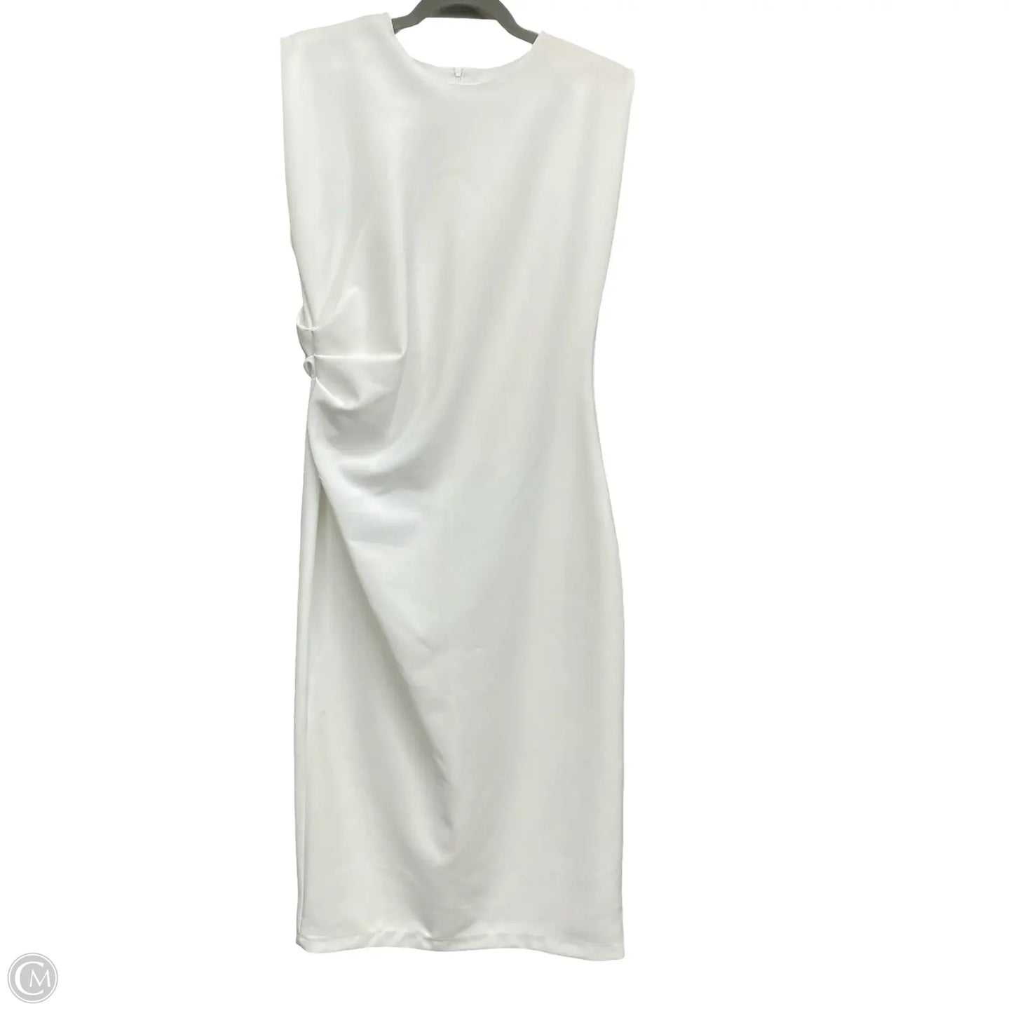 Dress Party Midi By Zara In White, Size: Xl