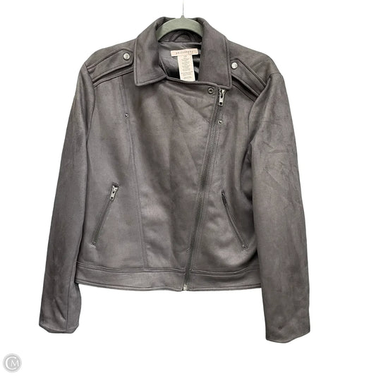 Jacket Moto By Philosophy In Grey, Size: L