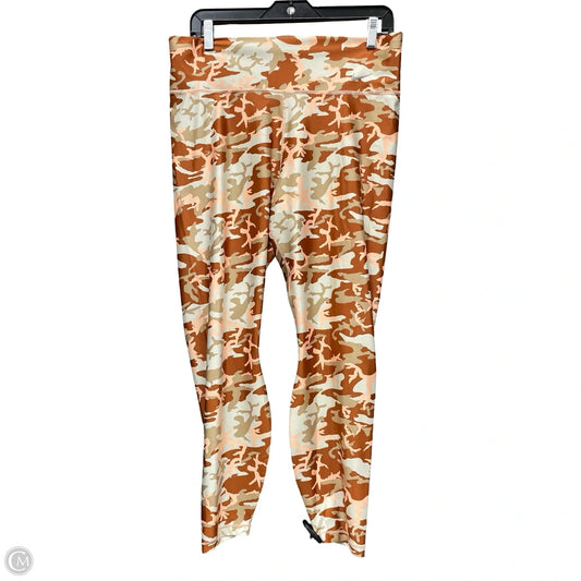 Athletic Leggings By Nike Apparel In Orange, Size: Xl