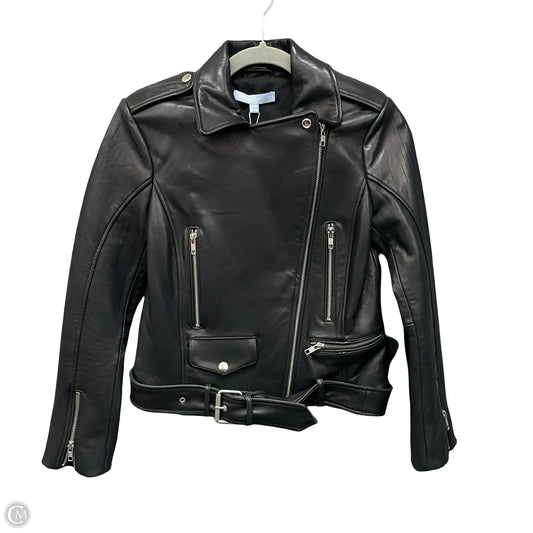 Jacket Moto Leather By Antonio Melani In Black, Size: Xs