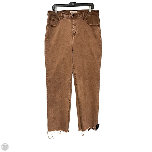 Jeans Straight By Risen In Brown, Size: 1x