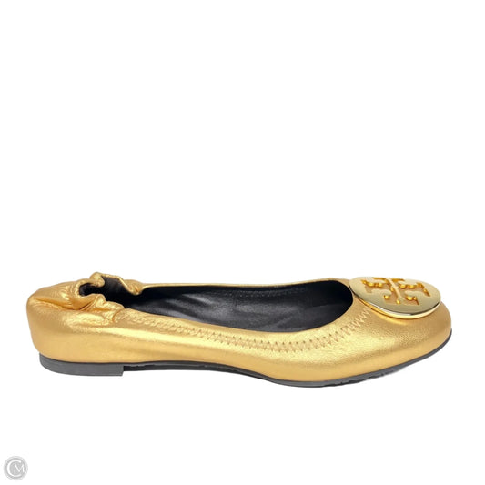 Shoes Designer By Tory Burch In Gold, Size: 5
