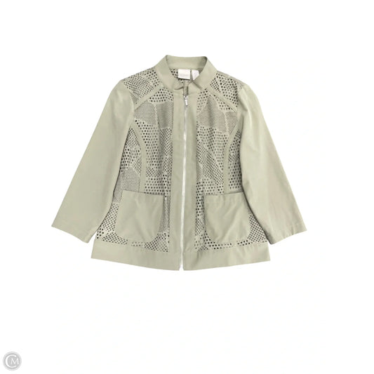 Jacket Windbreaker By Zenergy By Chicos In Green, Size: S