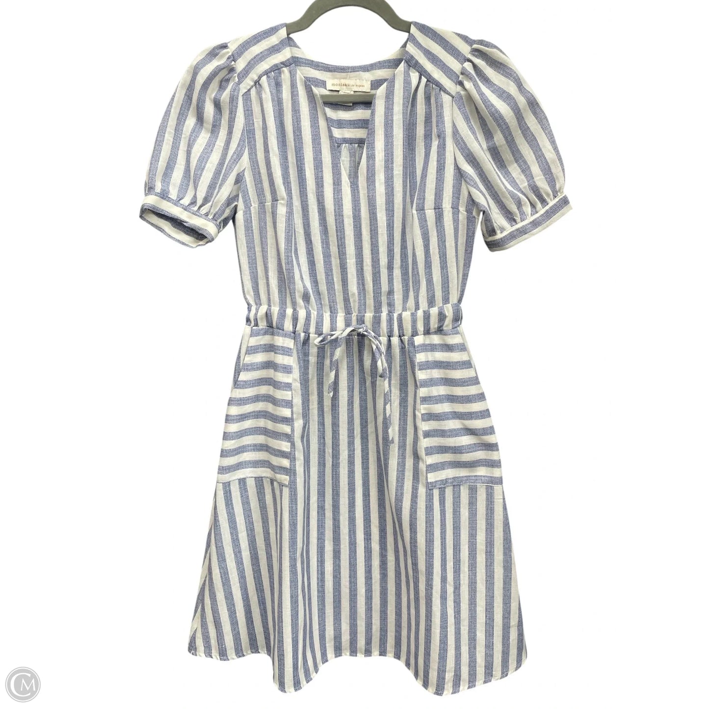 Dress Casual Short By Monteau In Blue & White, Size: Xs