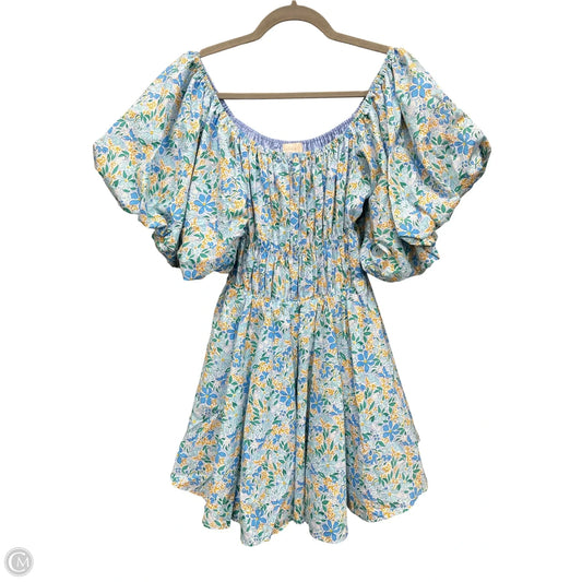 Dress Casual Short By Altard State In Blue & Green, Size: L