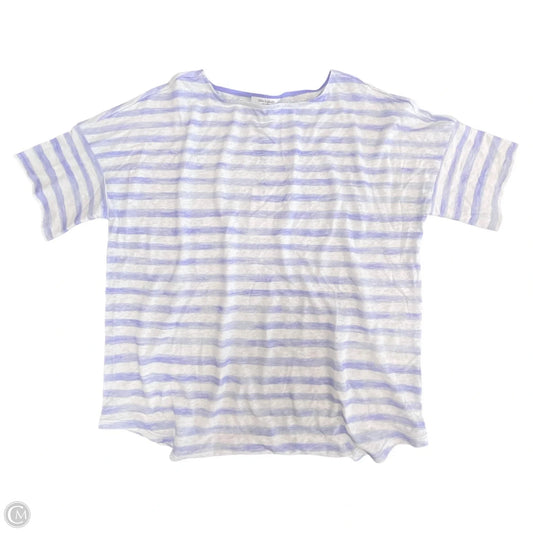Top Short Sleeve By Cable And Gauge In Blue & White, Size: S