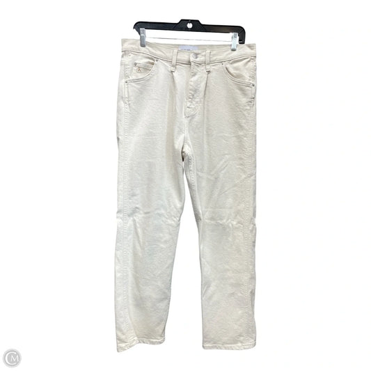 Jeans Straight By Calvin Klein In Cream, Size: 14