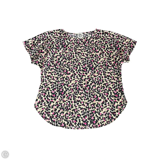 Top Short Sleeve By Anne Klein In Animal Print, Size: S