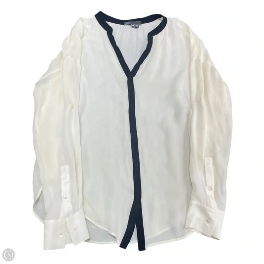 Blouse Long Sleeve By Vince In Cream, Size: Xs