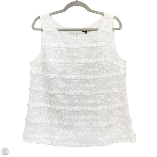 Top Sleeveless By Talbots In White, Size: 12