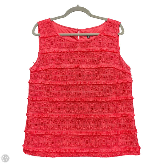 Top Sleeveless By Talbots In Red, Size: 12