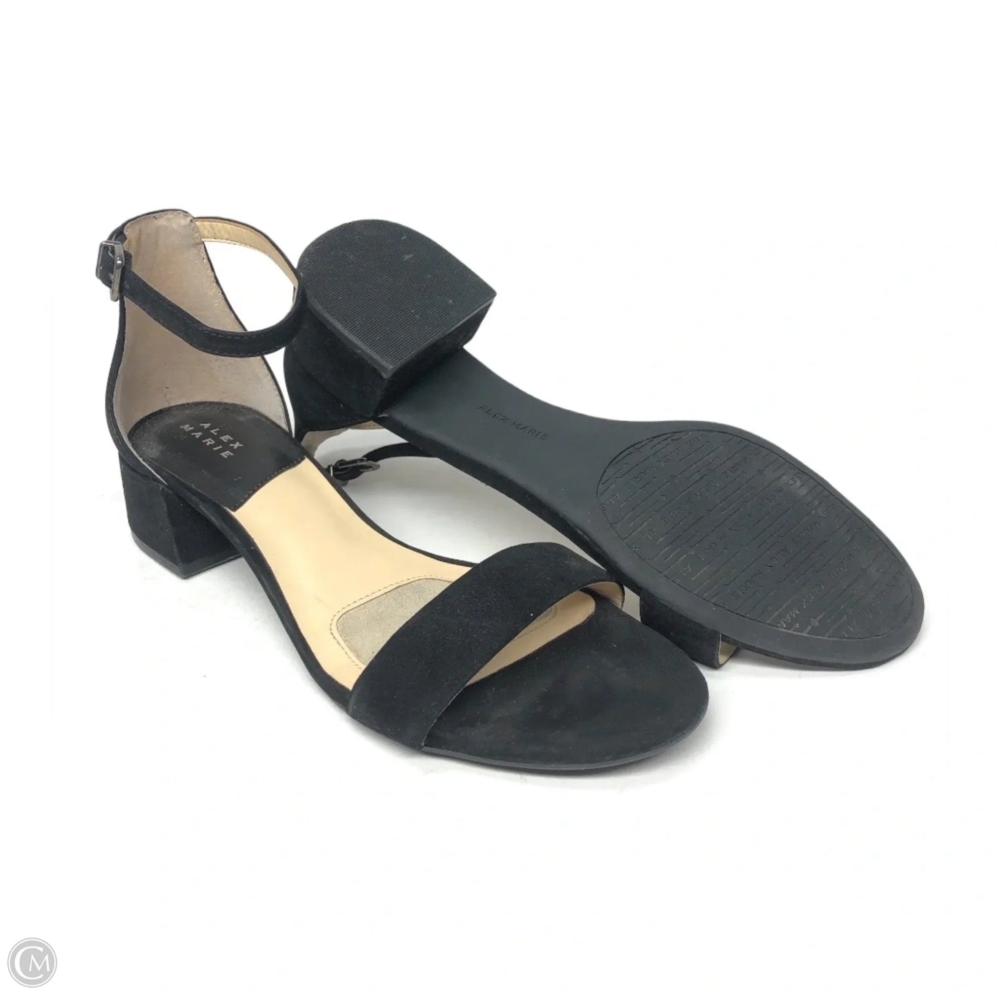 Sandals Heels Block By Alex Marie In Black, Size: 9
