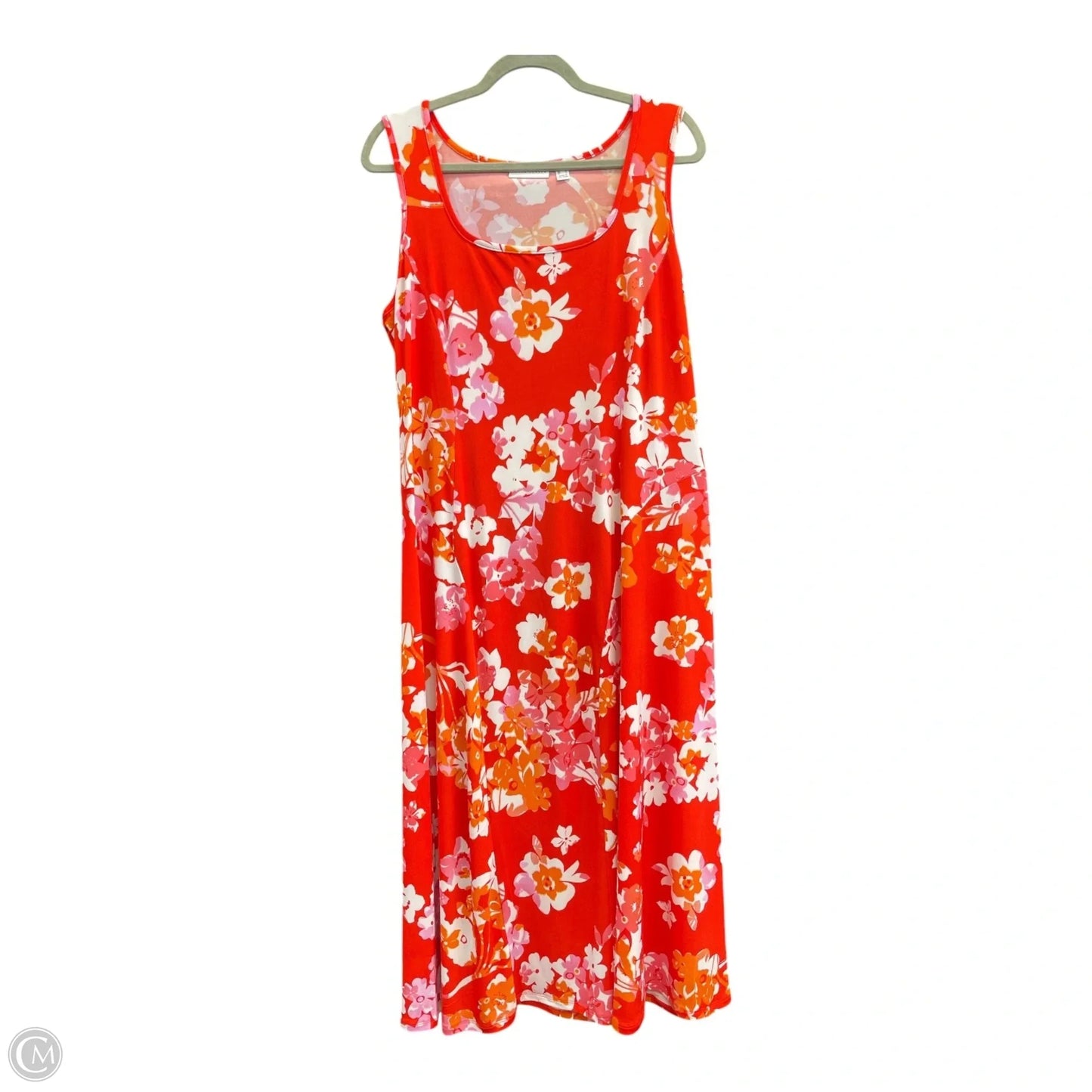 Dress Casual Midi By Susan Graver In Pink & Red, Size: M