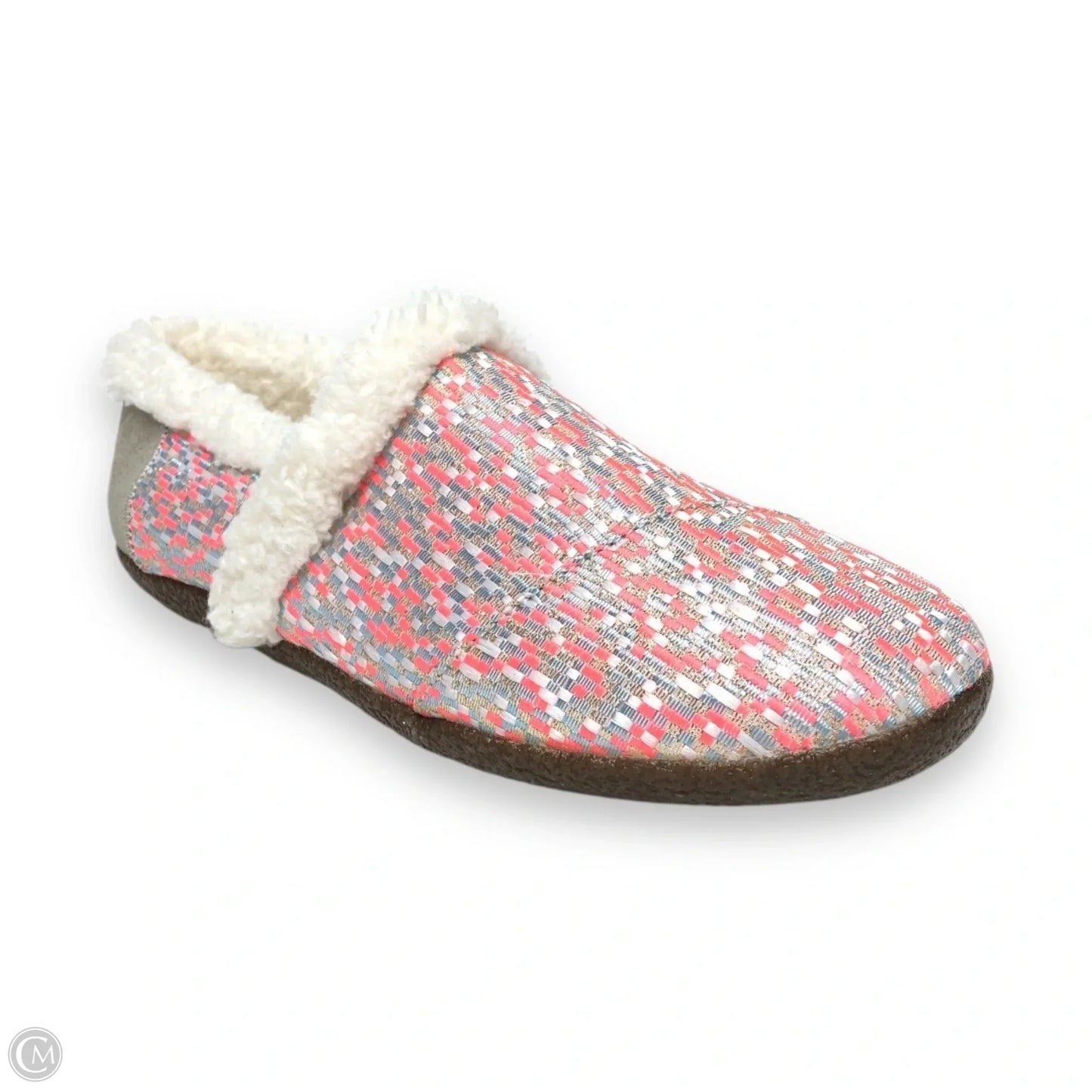 Shoes Flats By Toms In Pink & Silver, Size: 10