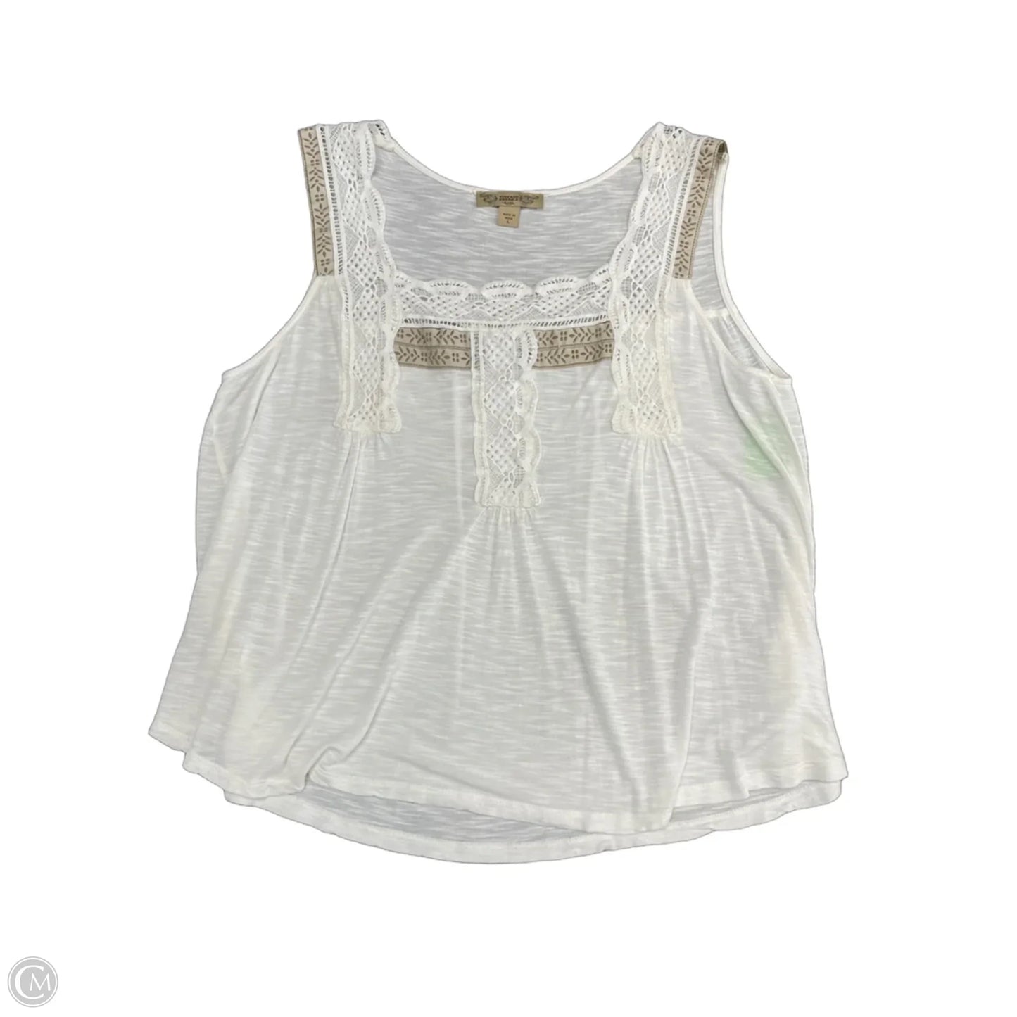 Top Sleeveless By Vintage America In White, Size: L