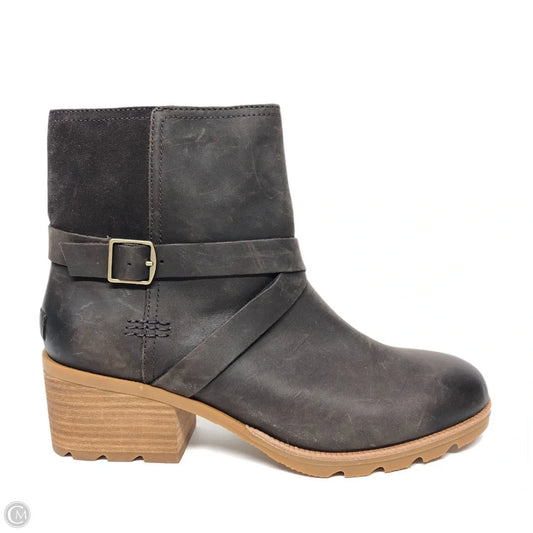 Boots Ankle Heels By Sorel In Brown, Size: 11
