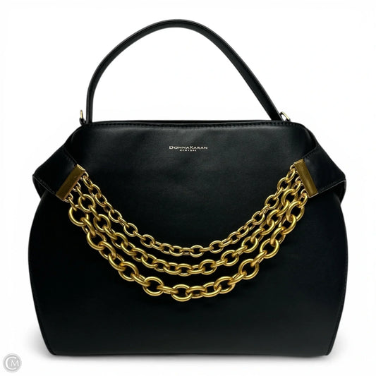 Handbag Leather By Donna Karan, Size: Large