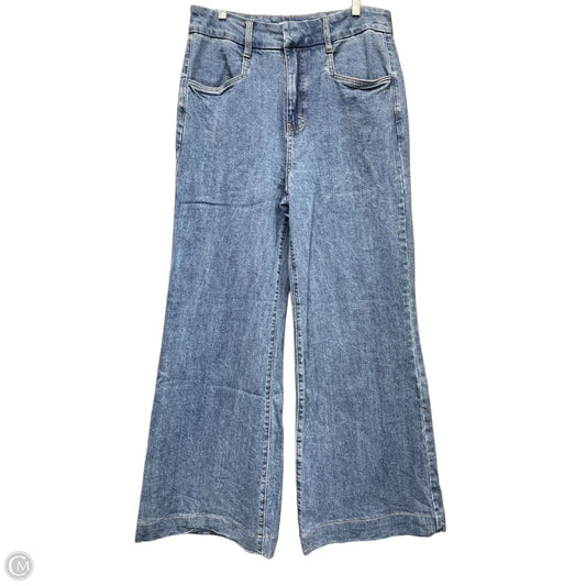 Jeans Wide Leg By Fashion Nova In Blue Denim, Size: L