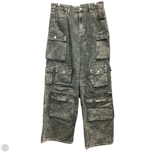 Jeans Wide Leg By Fashion Nova In Black Denim, Size: 12