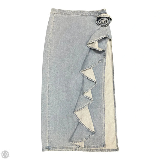 Skirt Midi By Chelsea And Violet In Blue Denim, Size: 8