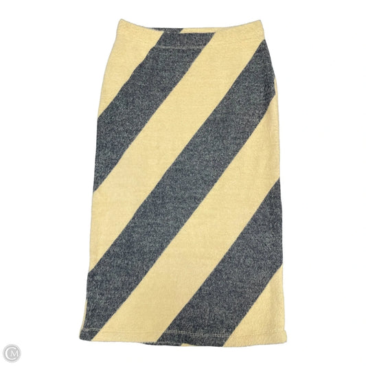 Skirt Midi By Anthropologie In Blue & Cream, Size: M