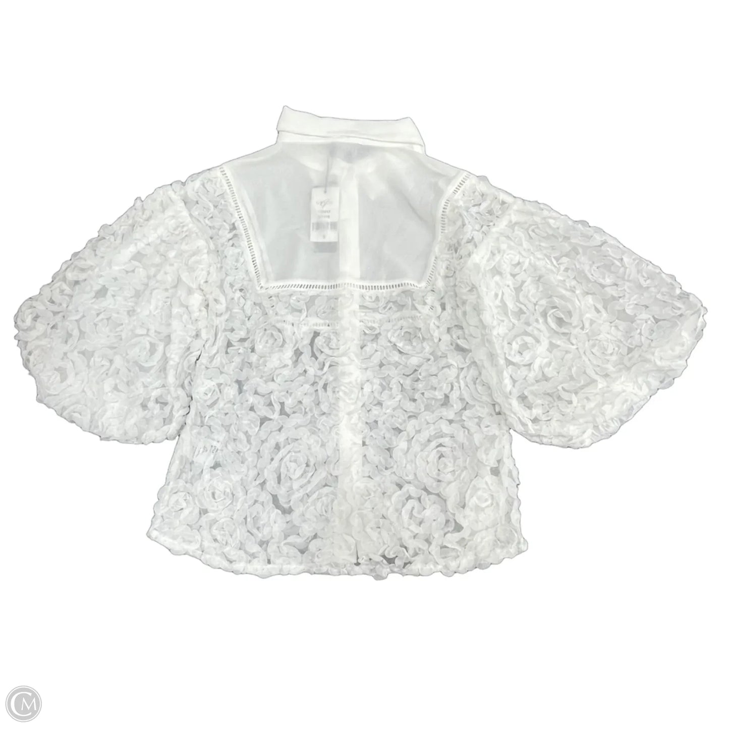 Top Short Sleeve By Gracia In White, Size: S