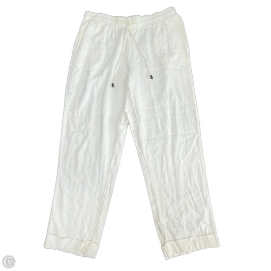 Pants Linen By Cable And Gauge In Ivory, Size: L