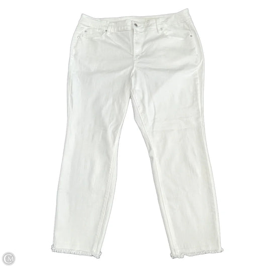 Jeans Skinny By Vince Camuto In White Denim, Size: 18
