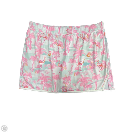 Athletic Skort By Crown And Ivy In Pink & White, Size: Xxl