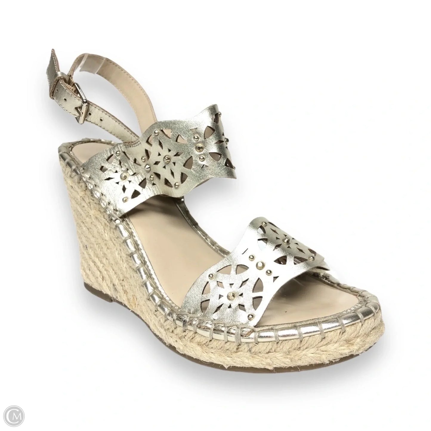 Sandals Heels Wedge By Marc Fisher In Gold, Size: 8.5