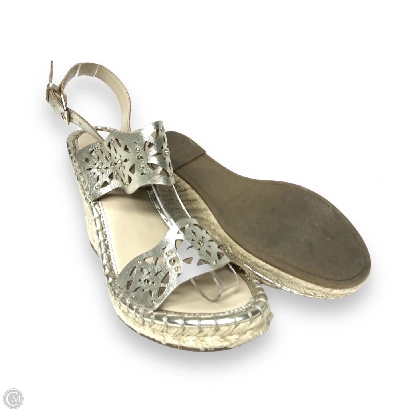 Sandals Heels Wedge By Marc Fisher In Gold, Size: 8.5