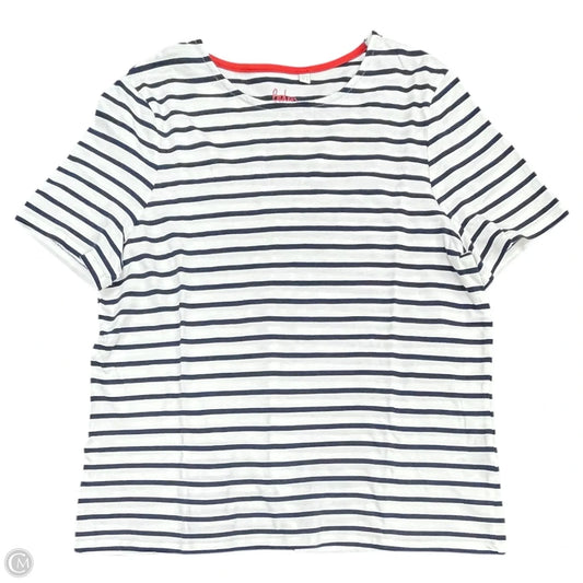 Top Short Sleeve Basic By Boden In Blue & White, Size: 6