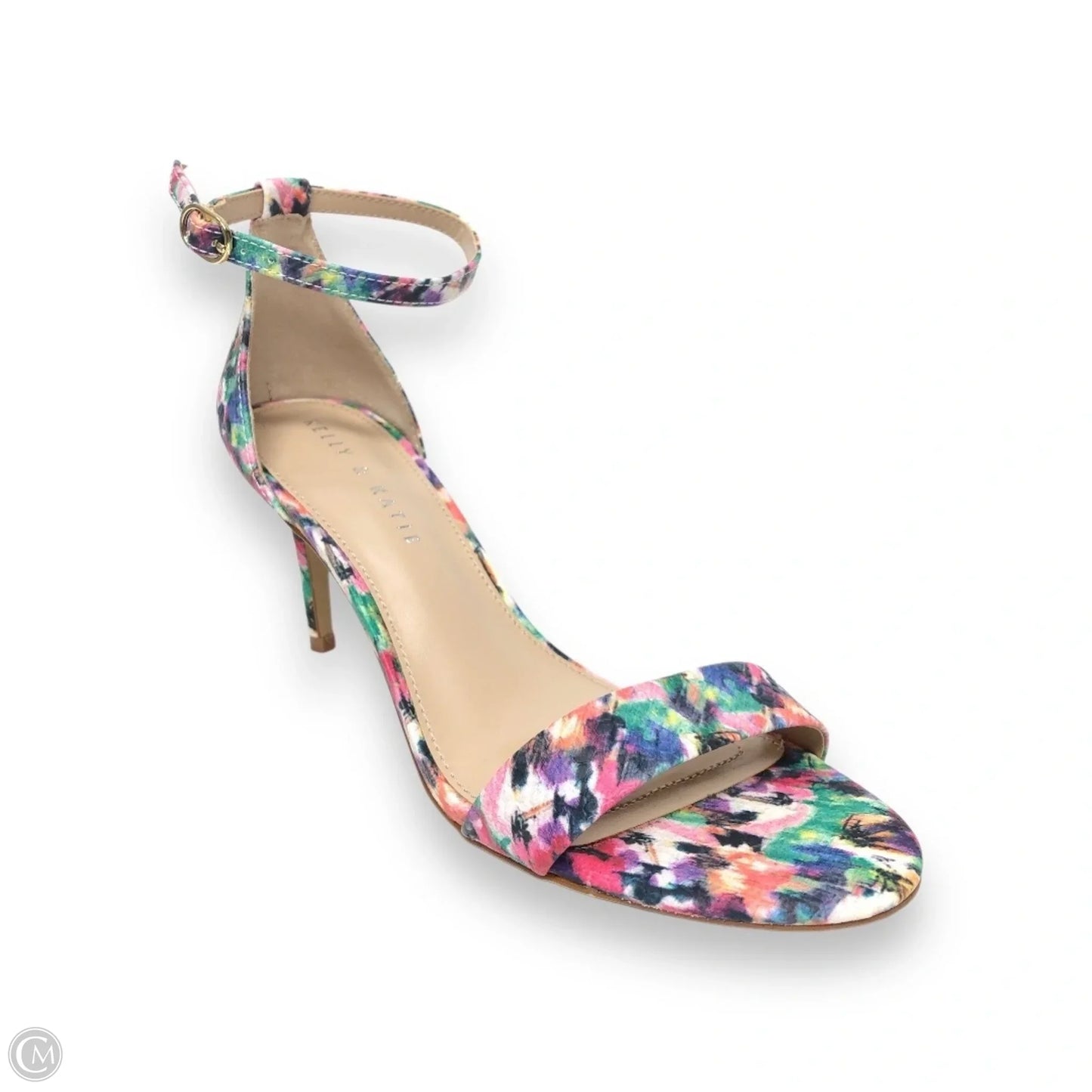 Sandals Heels Stiletto By Kelly And Katie In Green & Purple, Size: 7.5