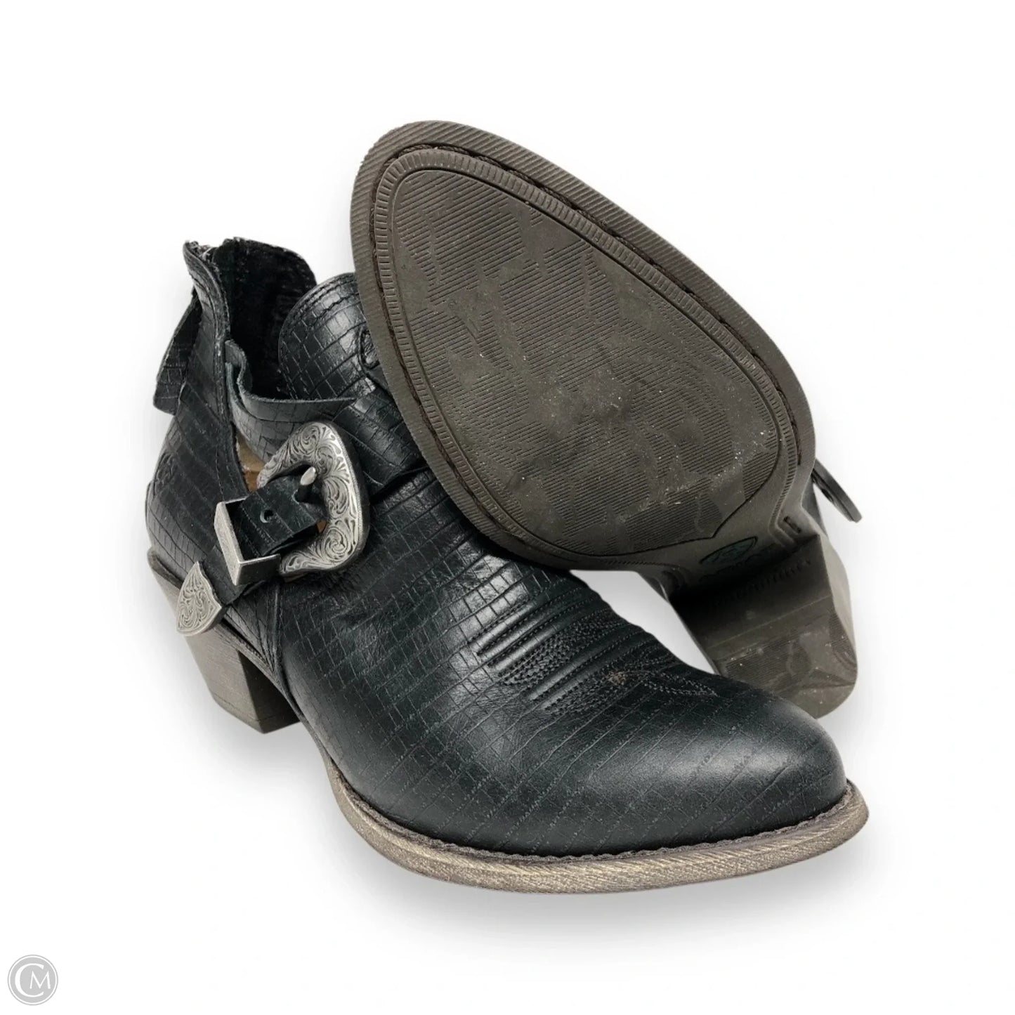Boots Ankle Heels By Ariat In Black, Size: 9