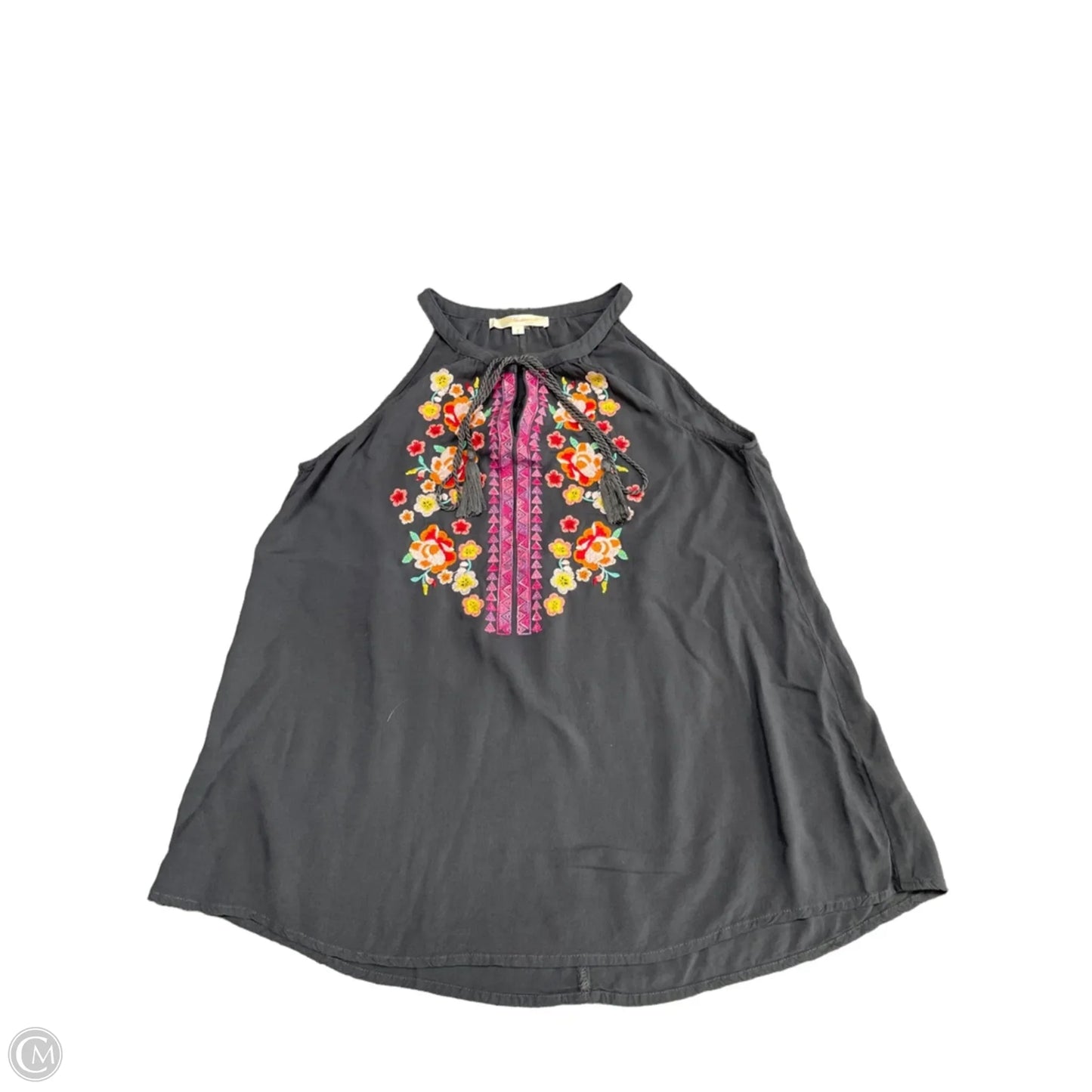 Top Sleeveless By Andree By Unit In Grey, Size: S
