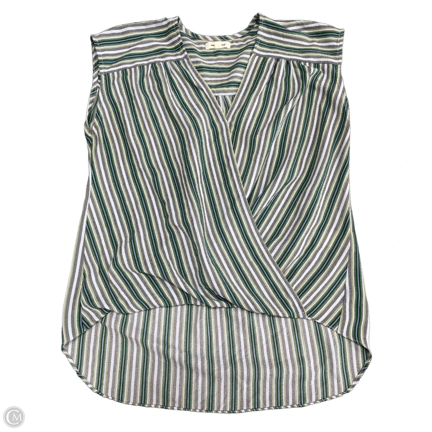 Top Short Sleeve By Max Studio In Blue & Green, Size: S