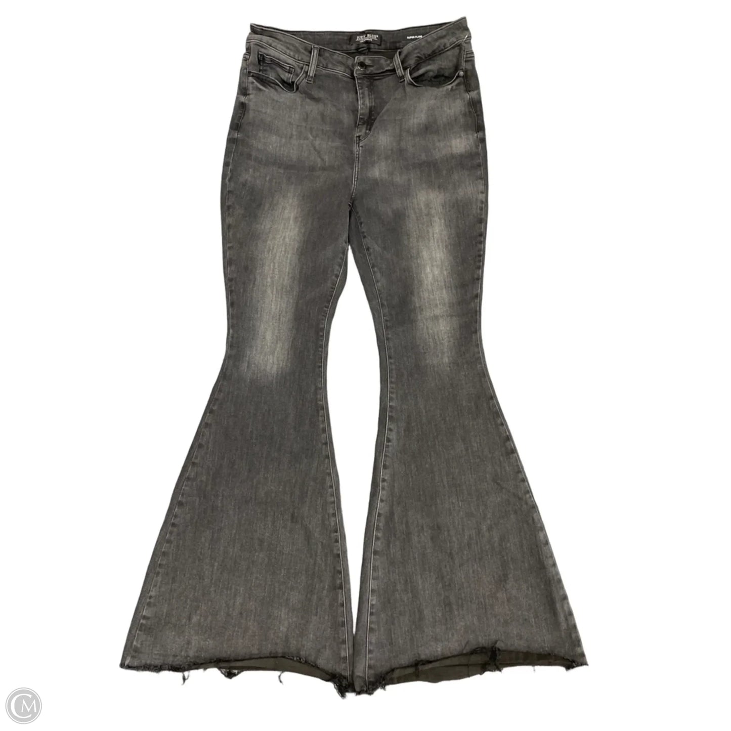 Jeans Flared By Judy Blue In Black Denim, Size: 14