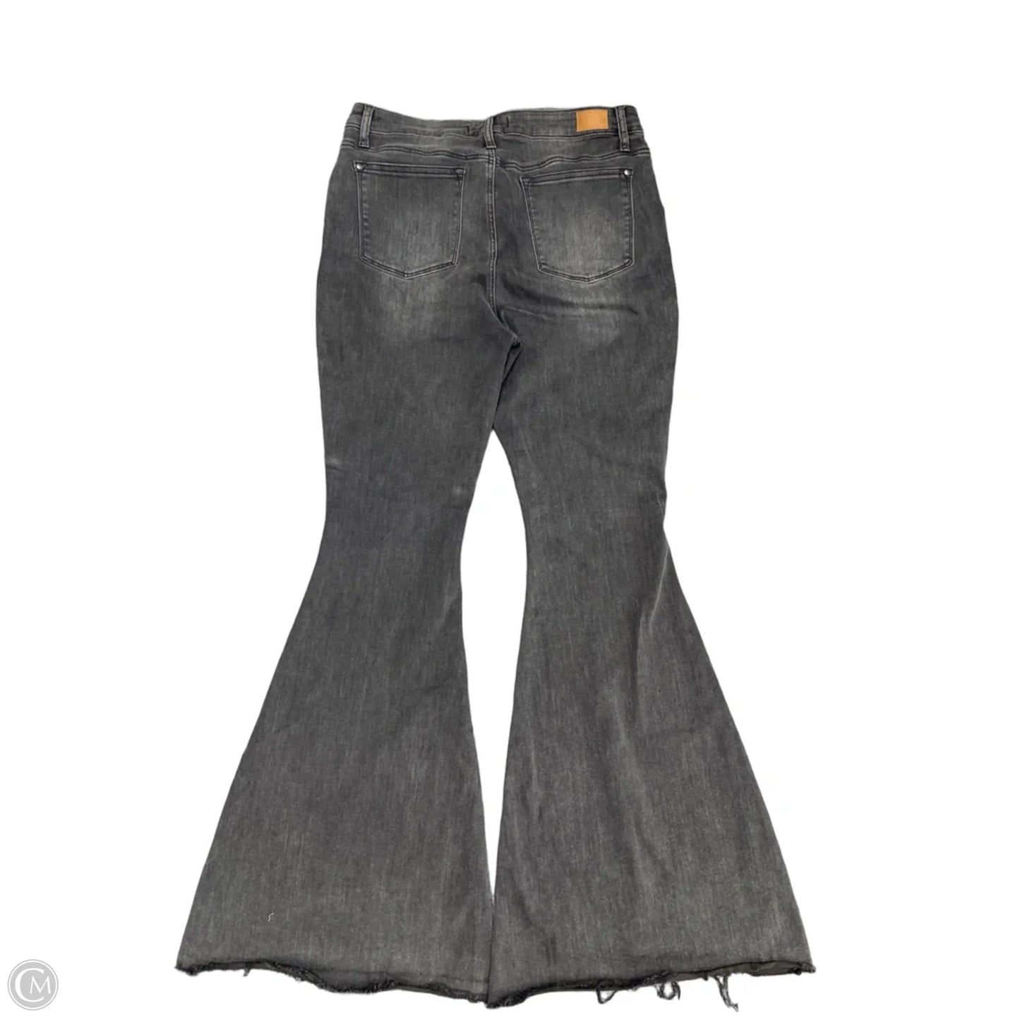 Jeans Flared By Judy Blue In Black Denim, Size: 14