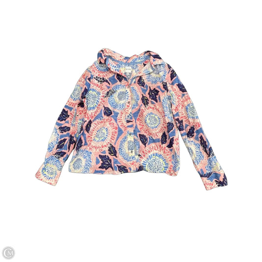 Top Long Sleeve By Nic + Zoe In Blue & Pink, Size: M
