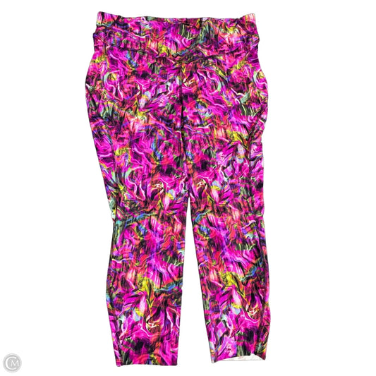 Athletic Capris By Lululemon In Pink & Purple, Size: 18