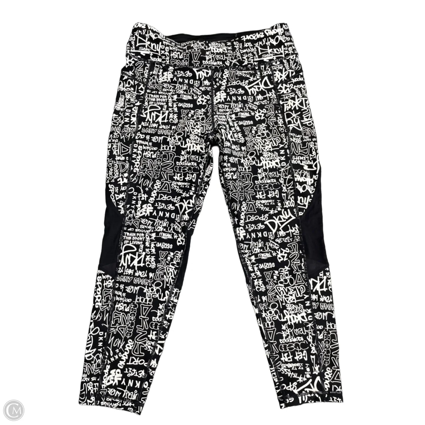 Athletic Leggings By Dkny In Black & White, Size: Xl
