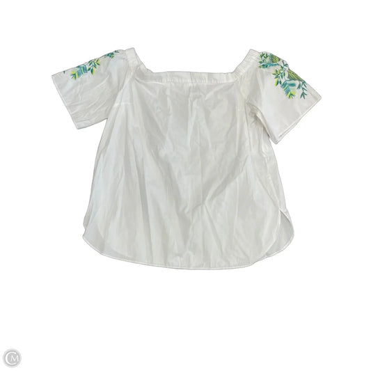 Top Short Sleeve By Kaari Blue In Green & White, Size: Xl