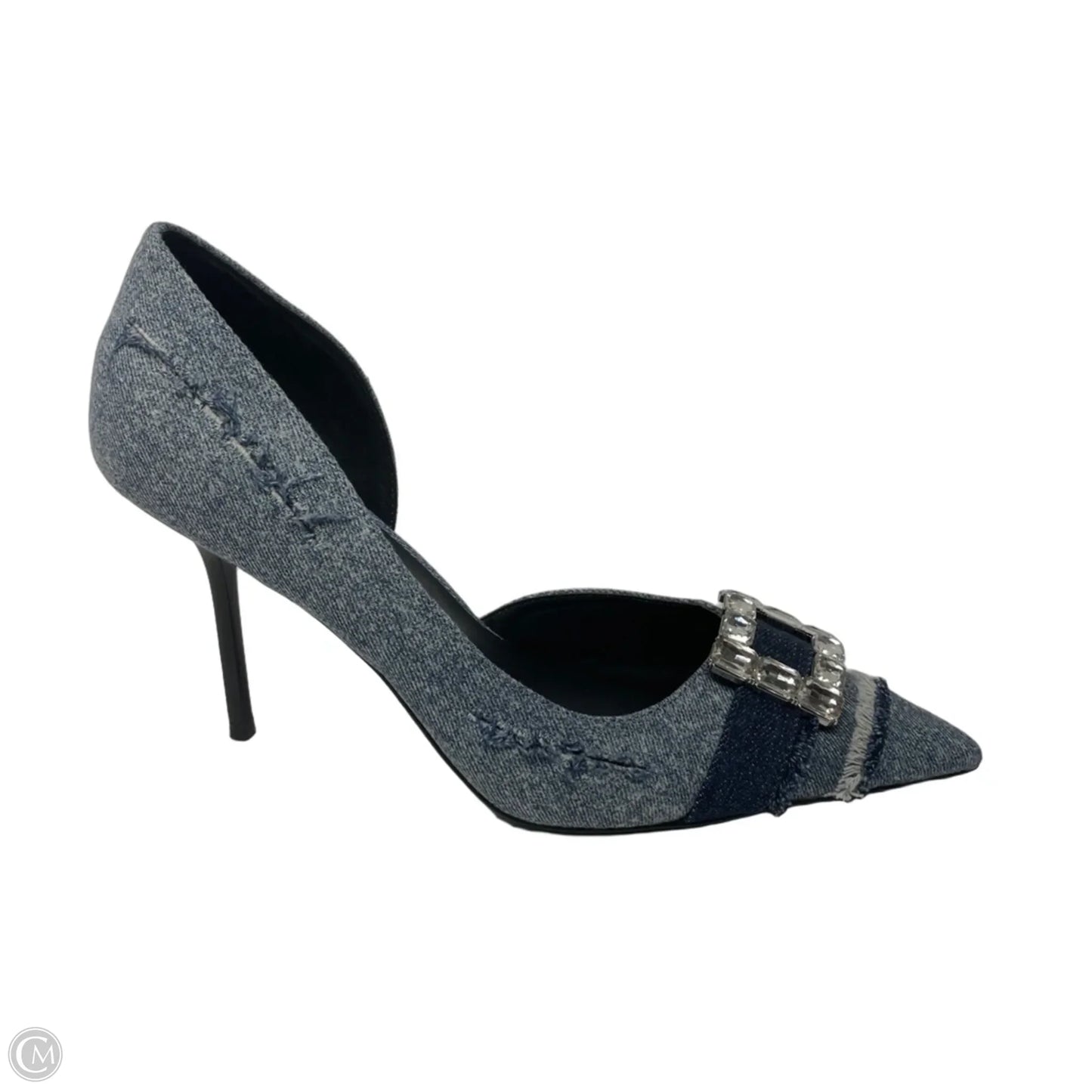 Shoes Heels Stiletto By Steve Madden In Blue Denim, Size: 11