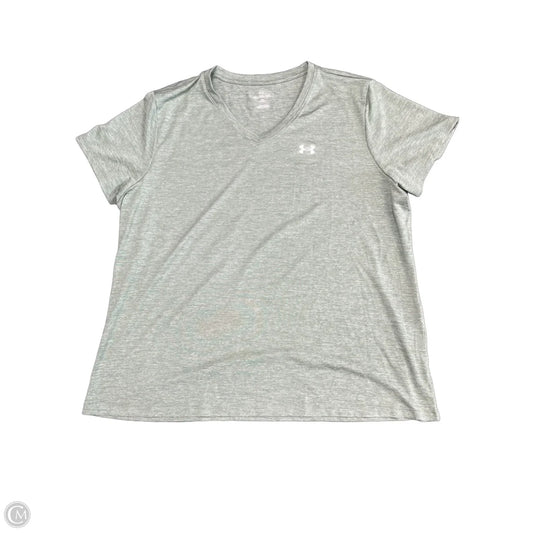 Athletic Top Short Sleeve By Under Armour In Green, Size: 2x