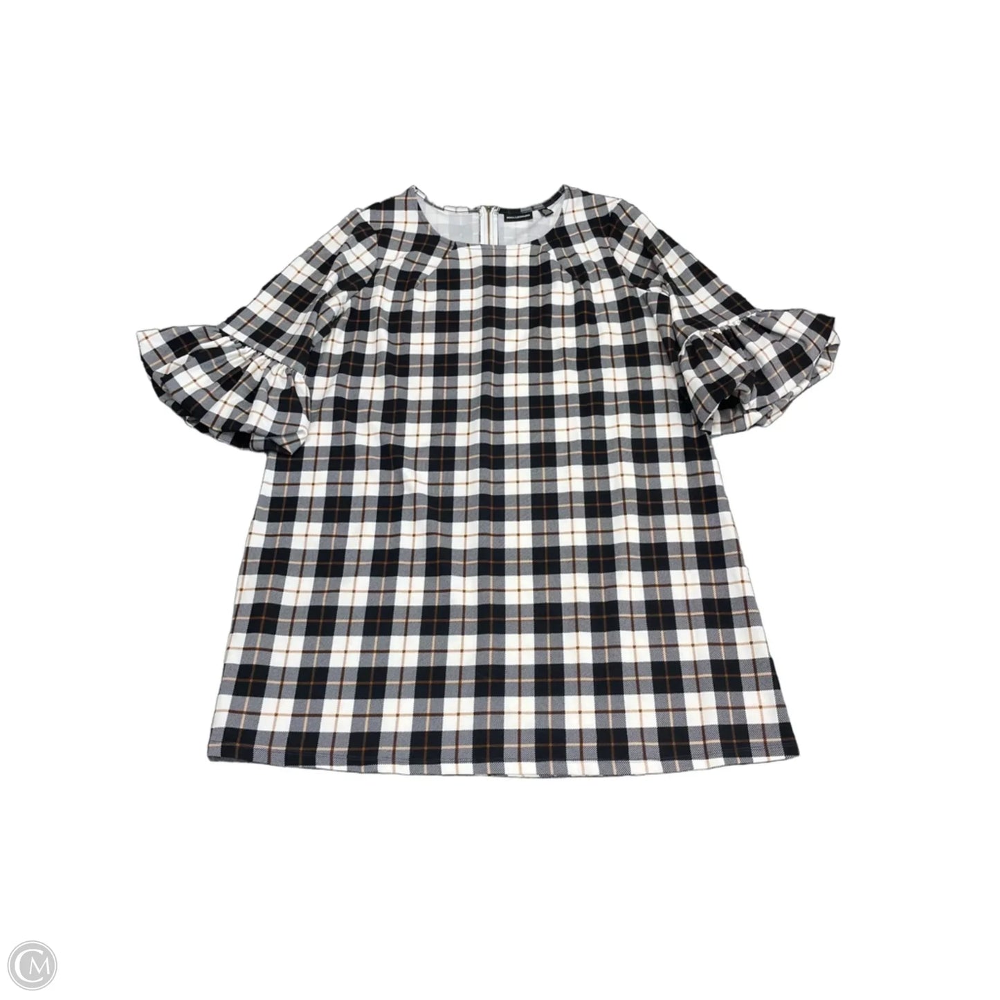 Dress Casual Short By Nina Leonard In Black & White, Size: 2x