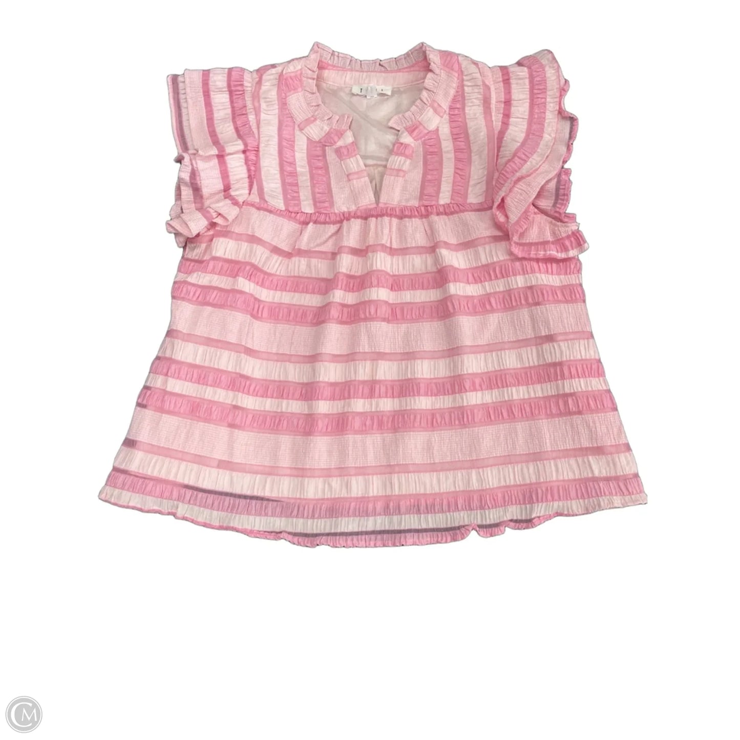 Top Short Sleeve By Thml In Pink, Size: M